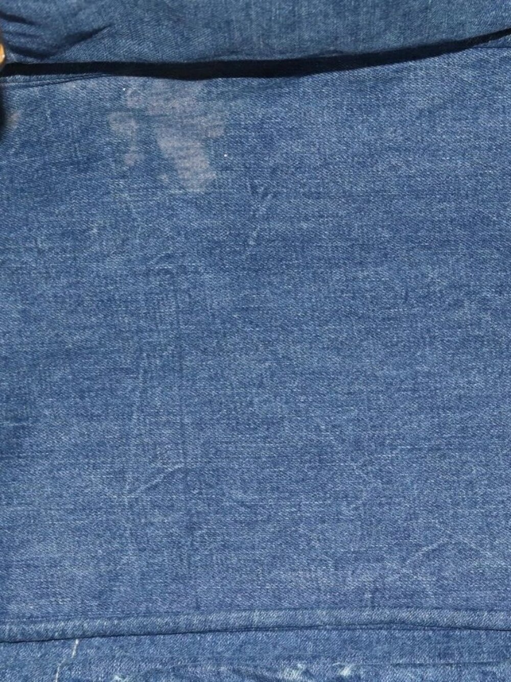 PRADA Canapa GM Hand Bag Denim Blue Gold Auth 173937 - Picture 14 of 16